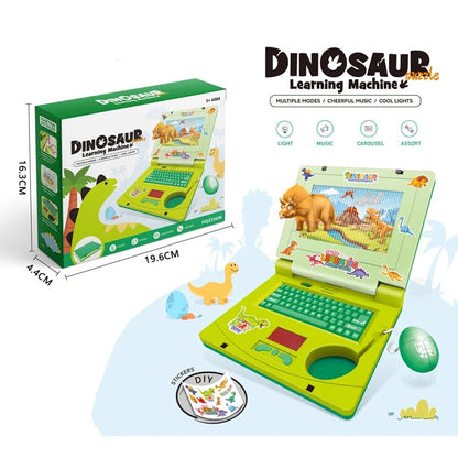 🔥Hot Sale 49% OFF🔥 Interactive Simulation Toy Laptop – Pretend Play Computer with A-Z Keyboard & 1-10 Number Keys, 55+ Songs Lights Sounds, 5 Learning Modes (ABC/Numbers/Music/Games/Messages), Foldable with Handle