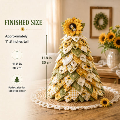 🔥LAST DAY 50% OFF -🌻Sunflower Bee Garden Tree DIY Kit-Handmade Fabric Tabletop Tree Decor