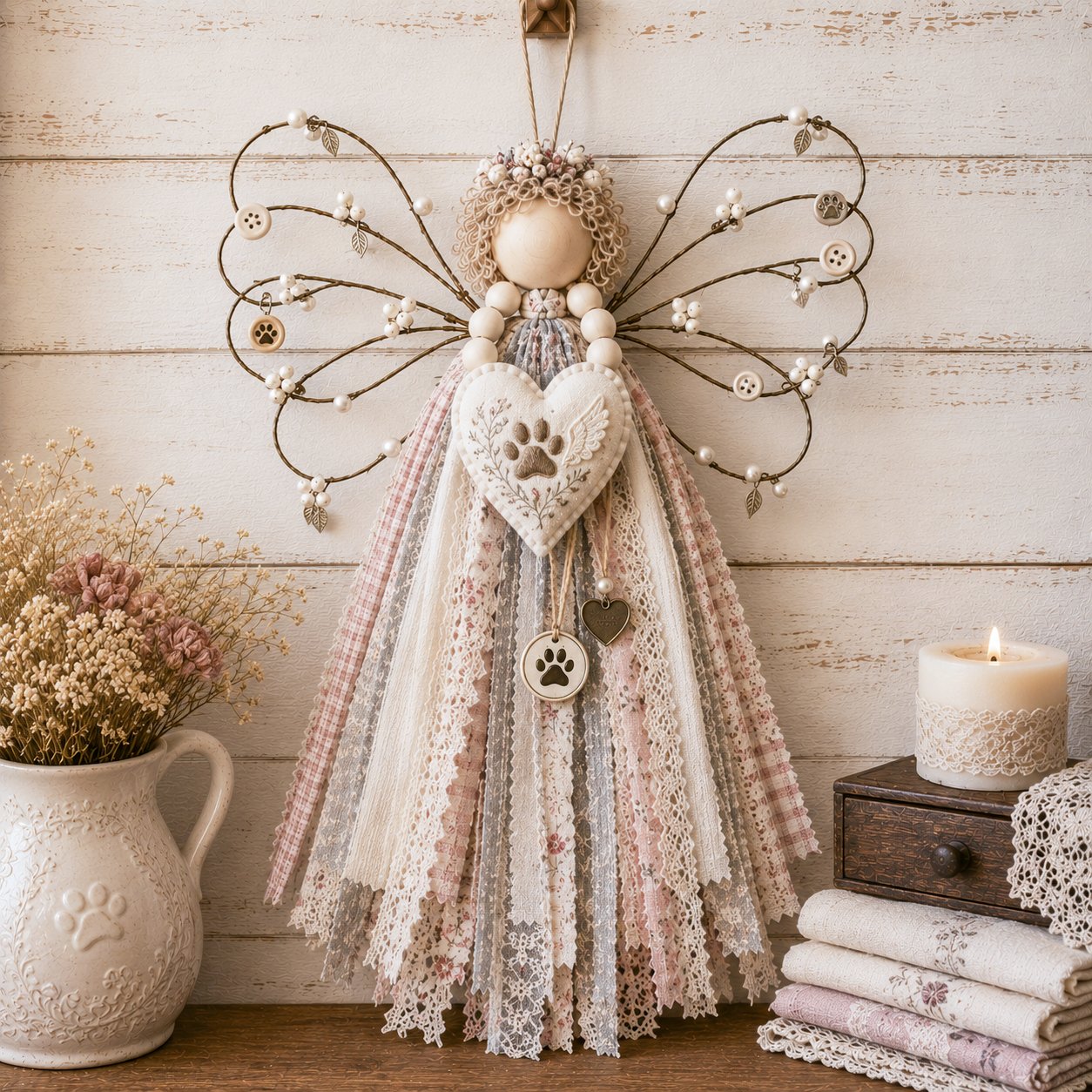 🪽 Angel Fabric Hanging DIY Kit - Stitch a Little Blessing That Stays Forever