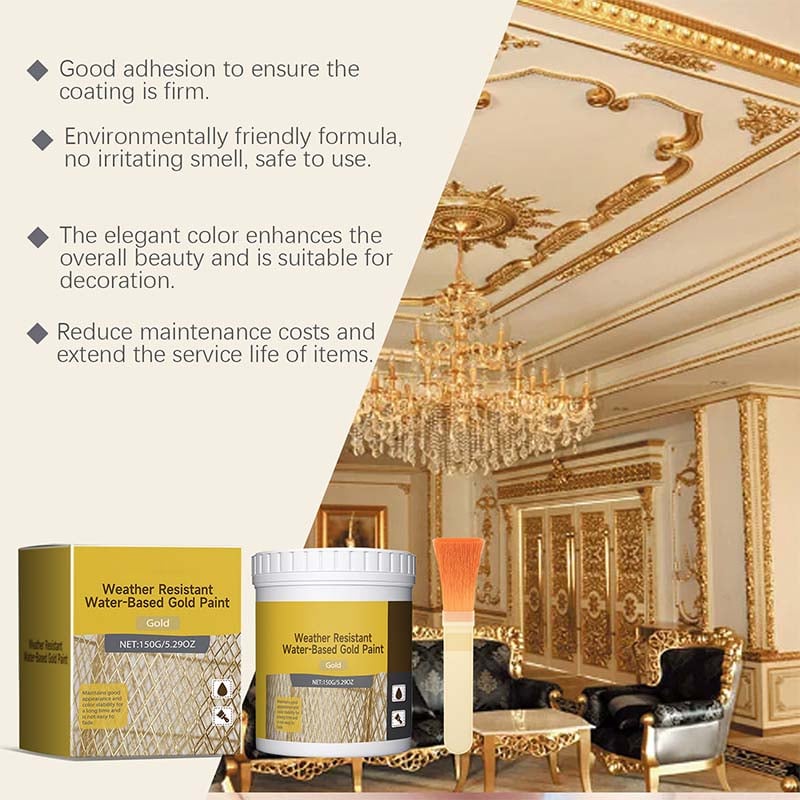 🎨🏡Water-Based Weather-Resistant Gold Paint 🔥Buy 2 Get 1 Free