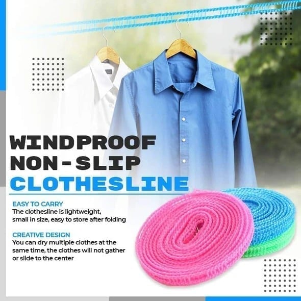 🔥Windproof Non-Slip Clothesline(32 ft)