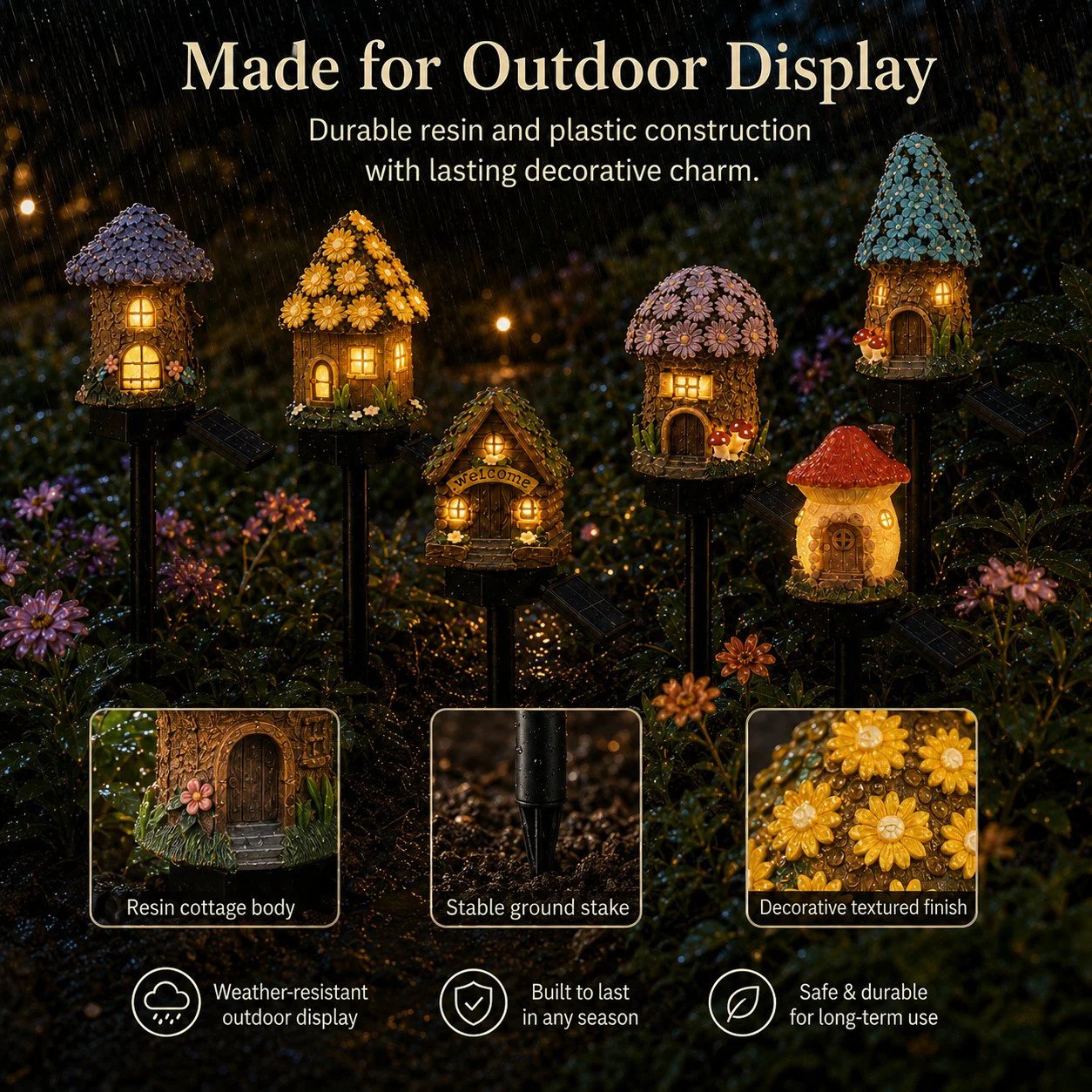 ✨️Solar Fairy-Tale Mushroom Cottage Garden Light