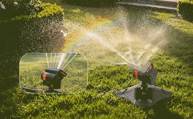 🏡✨Wide Coverage Oscillating Sprinkler 💦 Adjustable Spray Control