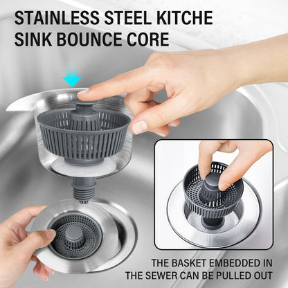 🔥New Upgraded Sink Bounce Core Drain Strainer