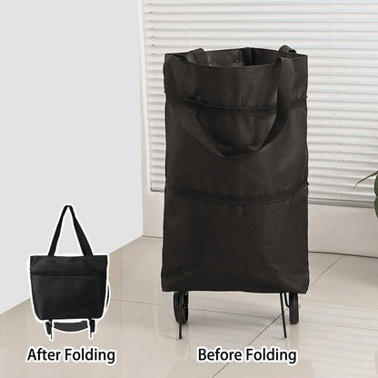 🔥2-in-1 Foldable Shopping Cart