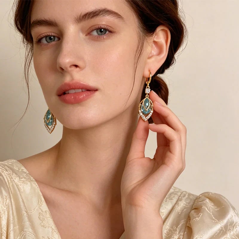 ⏳Limited-time ⏰Sky Blue Drop Dangle Hoop Earrings💧💍