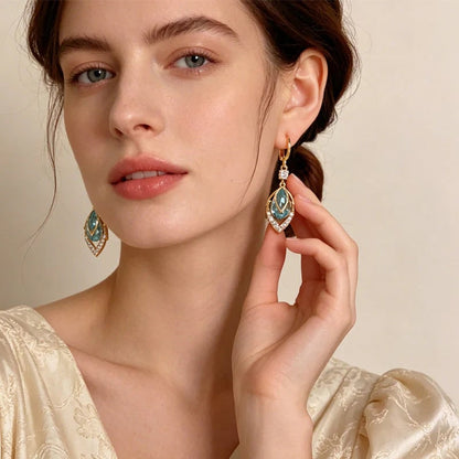 ⏳Limited-time ⏰Sky Blue Drop Dangle Hoop Earrings💧💍