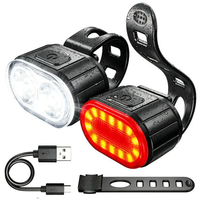 🎉 2026 Sale — Over 33,000 Sold! 💞 USB Rechargeable Bike Light Set