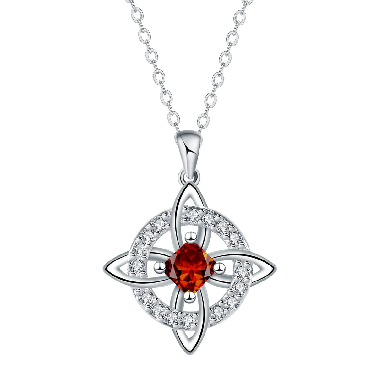 Mystical Birthstone Witches Knot Necklace – Natural Crystal🔮💞Protect Your Loved Ones