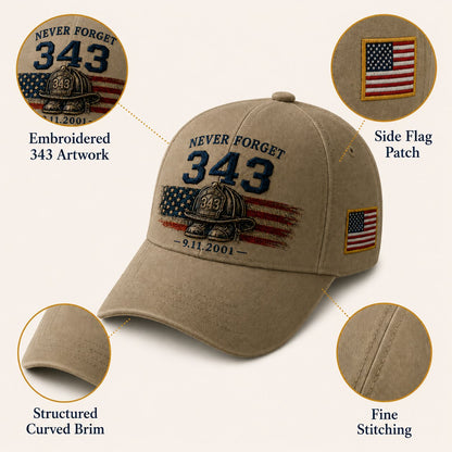 🧢Never Forget 343 Memorial Cap 🎁Buy 2 Get 10% Off