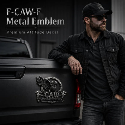🦅 F-CAW-F Midnight Edition Metal Emblem - Premium Raven Badge For Drivers With Attitude
