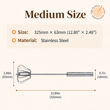 🔥  Stainless Steel Semi-Automatic Whisk
