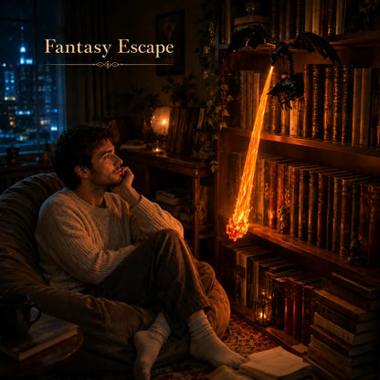 Dark Aesthetic Dragon Bookshelf Ornament for Home Study Scene