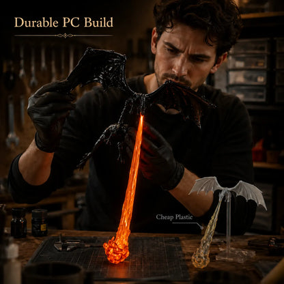 Dark Aesthetic Dragon Bookshelf Ornament for Home Study Scene