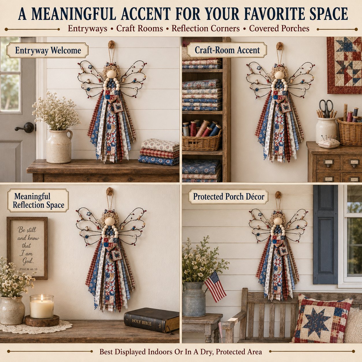 🪽 Angel Fabric Hanging DIY Kit - Stitch a Little Blessing That Stays Forever