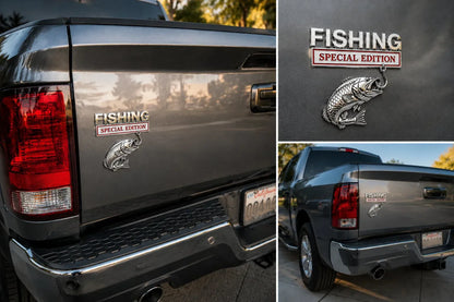 🎣 Fishing Special Edition Premium 3D Metal Vehicle Emblem Badge