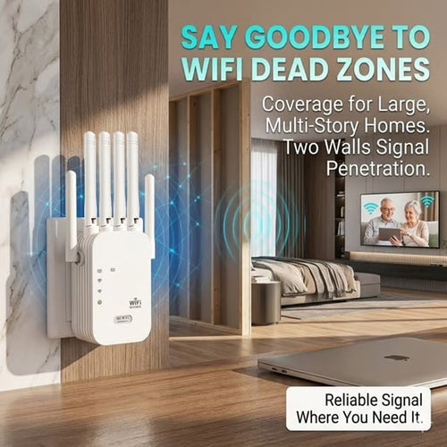 ⭐The Velocity Prime: 1200Mbps Ultra-Speed WiFi Repeater