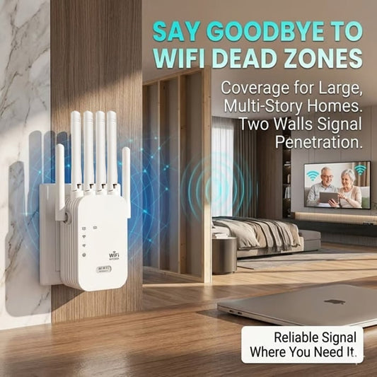 ⭐The Velocity Prime: 1200Mbps Ultra-Speed WiFi Repeater