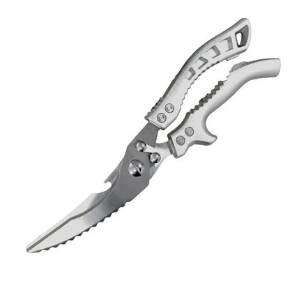 ✂️ Heavy-Duty Multifunction Kitchen Shears – 4-in-1 Tool with Fish Scaler, Bottle Opener & Safety Lock 🔪