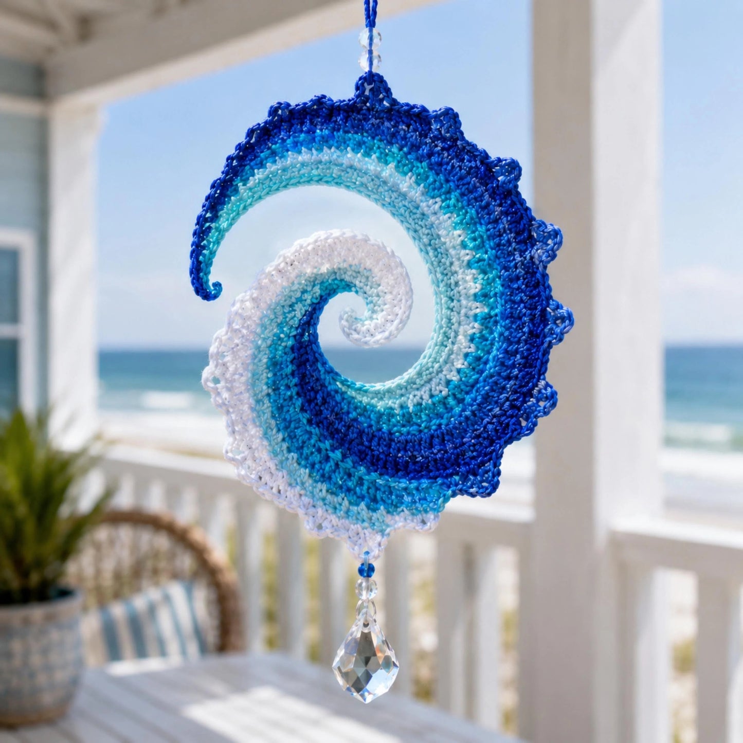 🔥Last Day 49% OFF - 🌊🧵Ocean Wave Crochet Wind Spinner Diy Kit