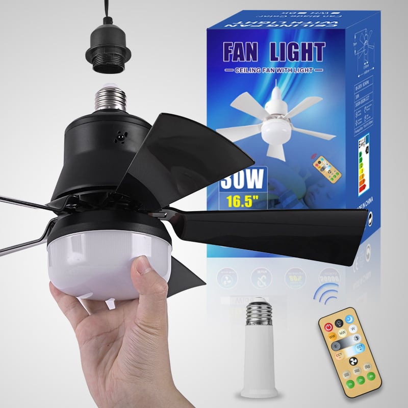 🏆LAST DAY SALE 49% OFF🔥SmartBreez 40W LED Ceiling Fan Light – 20.5” Ultra-Quiet with Remote 🎯 | E27 + FREE B22 Adapter 🔌 | For Bedroom 😴, Kitchen 👩‍🍳 & Garage 🛠️ – UK Ready! 🇬🇧