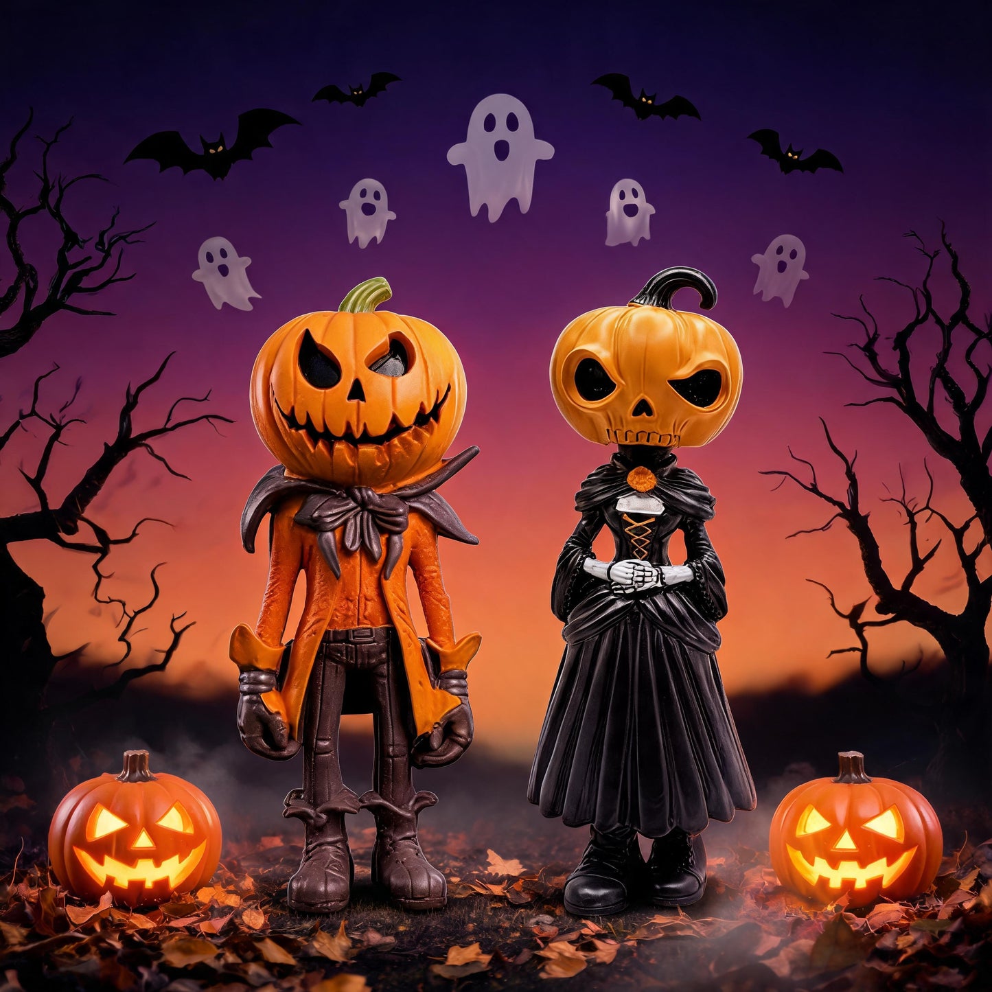 🎁🎉 50% OFF This Week! 🌟👻 Halloween Pumpkin Man Figurine 🎃