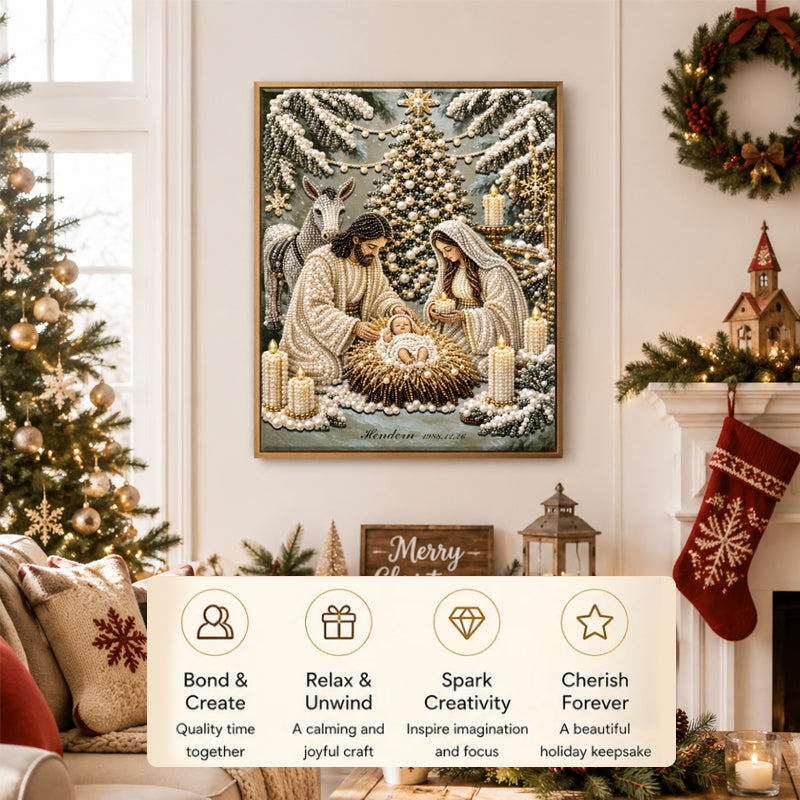 🎄 LAST DAY 49% OFF –🌟 Nativity Scene Diamond Painting Kit
