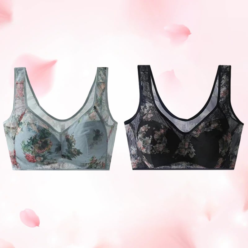 🔥Cooling Comfort Bra Made From Ice Silk And Lace👍