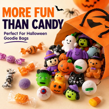 🔥Last Day 50% OFF - 🎃 30PCS Halloween Mini Squishy Toys for Kids（With pumpkin bucket）