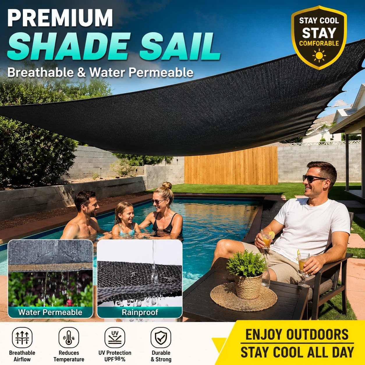 ☀️ 98% UV-Blocking Sunshade Net – Ultimate Outdoor Protection
