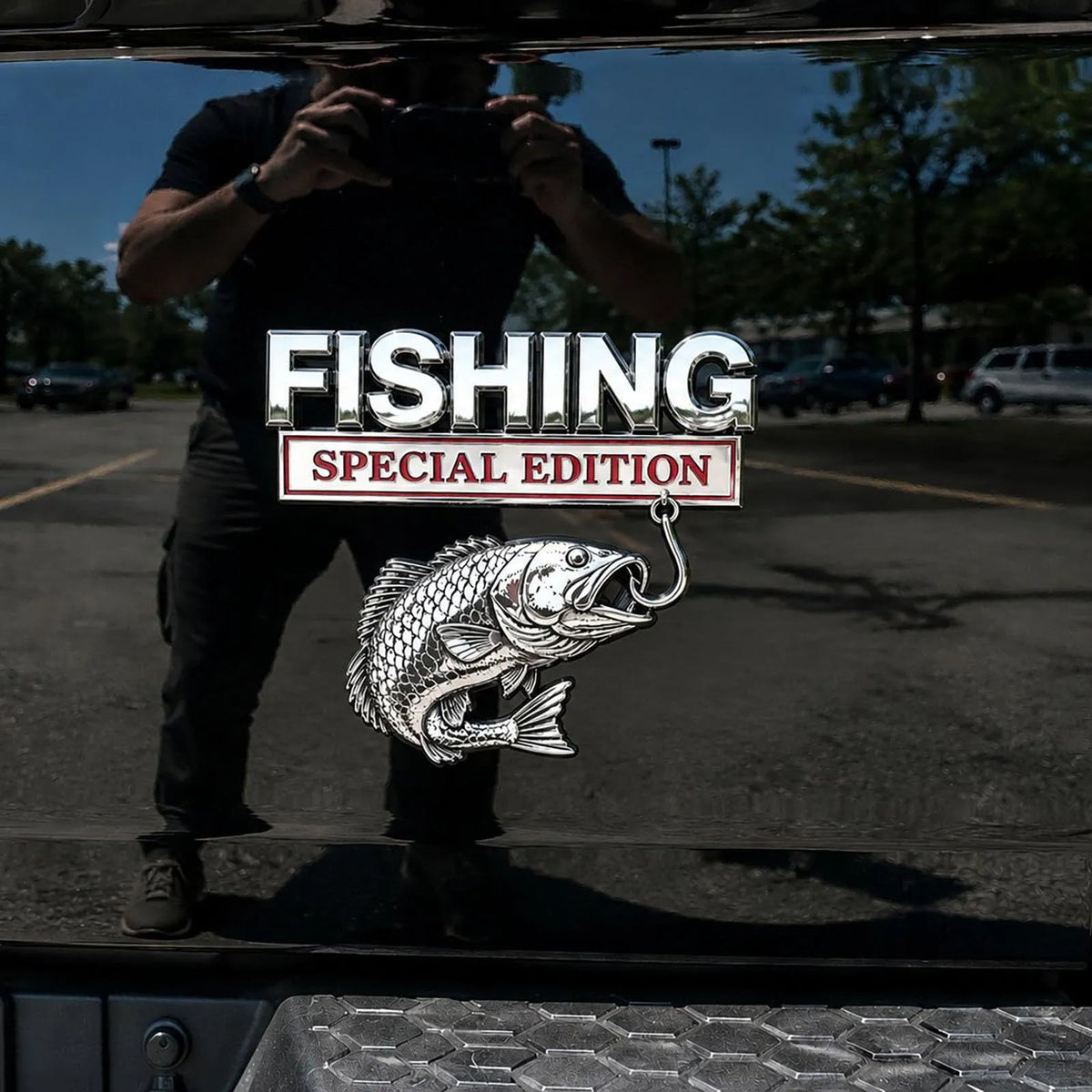 🎣 Fishing Special Edition Premium 3D Metal Vehicle Emblem Badge