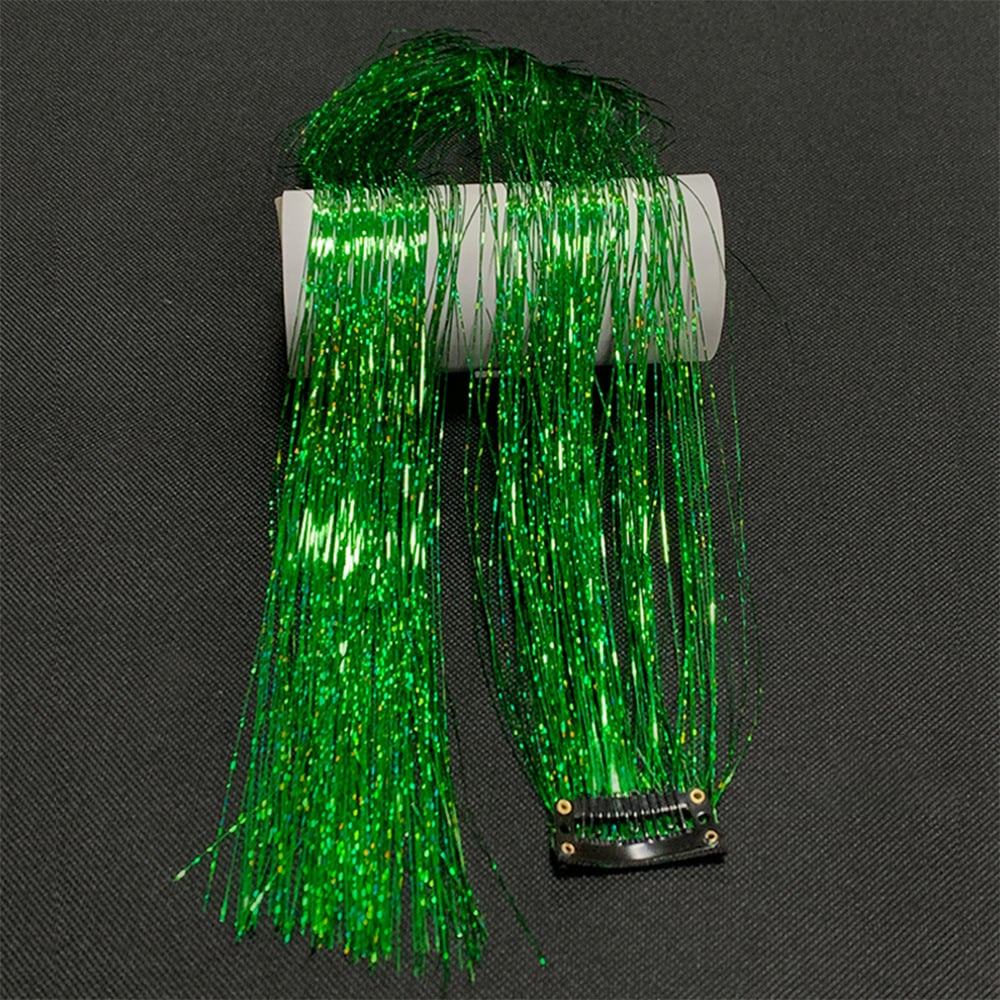 Sparkling Fairy Hair Tinsel Extensions 🌈 Heat-Resistant Glitter Strands for Women ✨