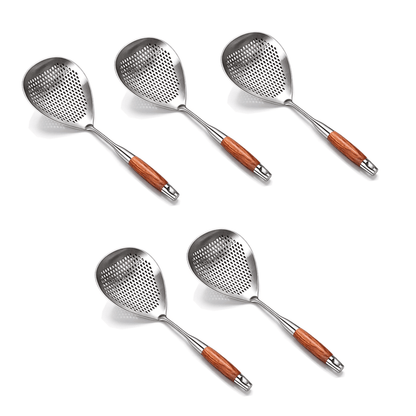 🔥Wooden Handle Stainless Steel Skimmer