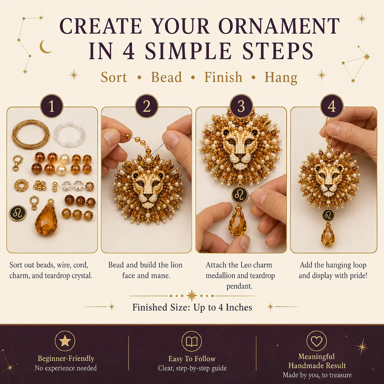 ✨ Zodiac Blessing Beaded Ornament DIY Kit