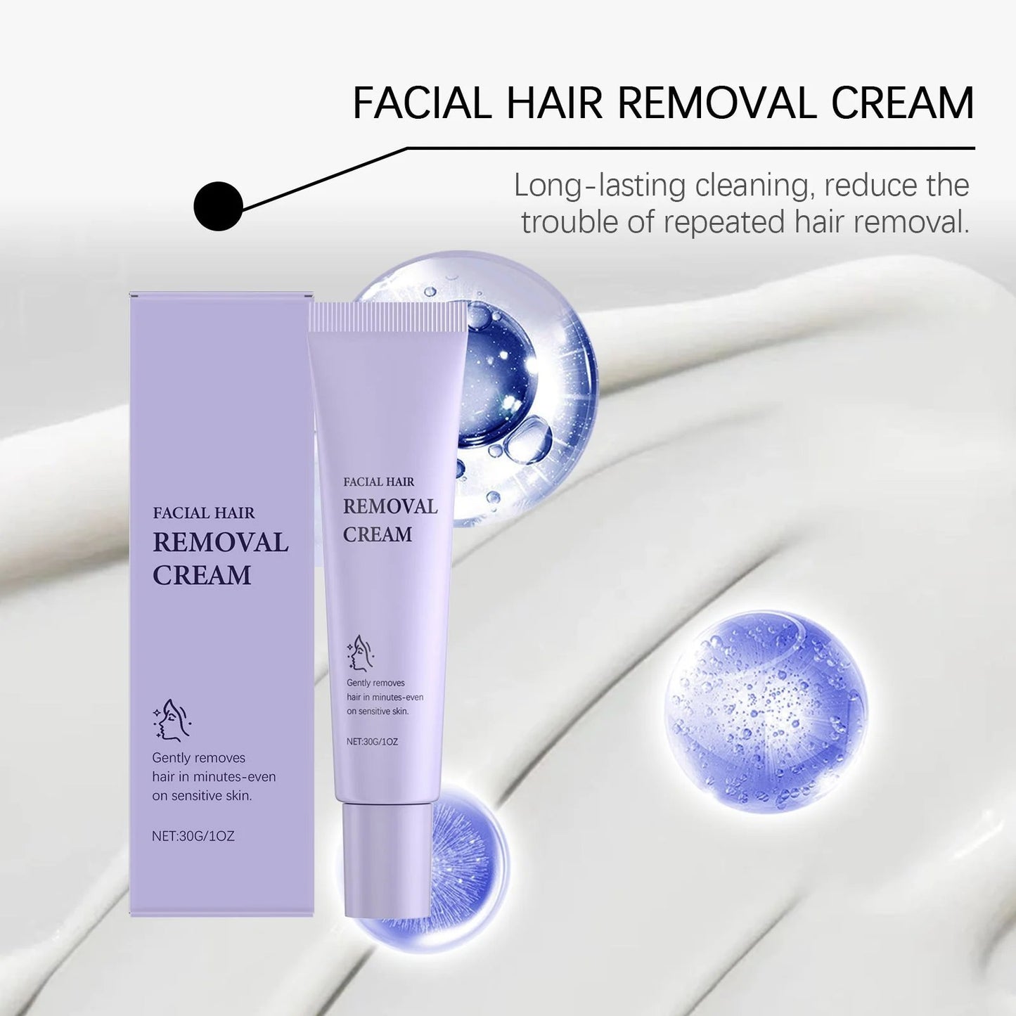 Gentle and Painless Facial Hair Removal Cream
