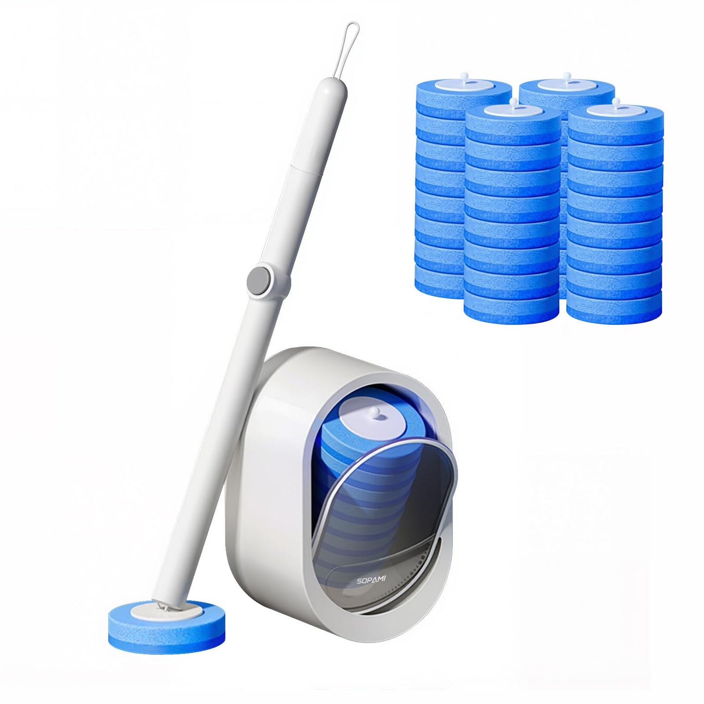 🚽 Disposable Toilet Brush System with Replaceable Cleaning Refills ✨