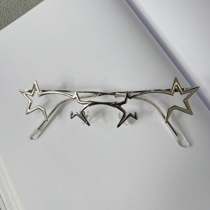 Y2K Star Frame Cosplay Glasses – Foldable & Stylish