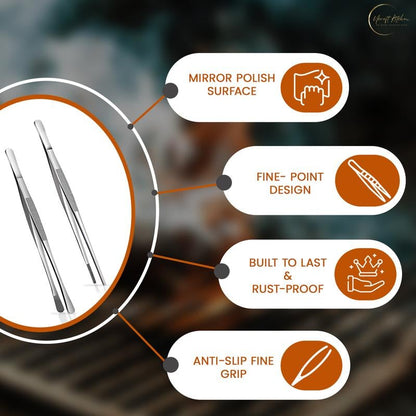 Non-Slip Kitchen Tweezers – 2 PCS   🔥🔥 Buy 2, Get 10% Off