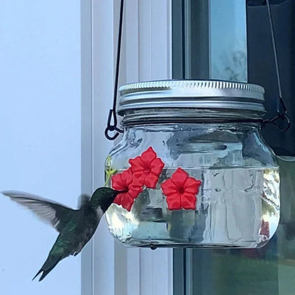 🔥 BIG SALE - 50% OFF🔥🔥- Beautiful Mason Jar Hummingbird Feeder W/ Three Ports