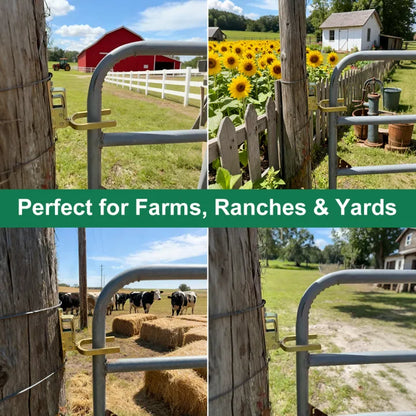 🔒Instant Locking Gate Latch – Prevents Cattle, Sheep & Horses From Escaping