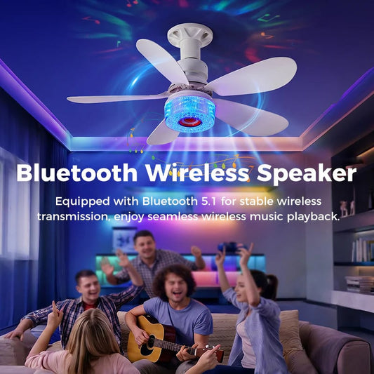 ✨ 3-in-1 Smart Ceiling Fan 💡 Bluetooth Speaker 🎶 Modern LED Ceiling Light Fan
