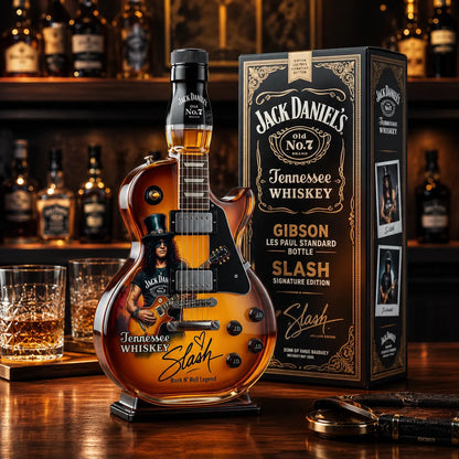 🎁 49% OFF – 👨‍🎤🤘Appetite for Rock: Vintage Sunburst Guitar Figurine Spirit Bottle🎸✨