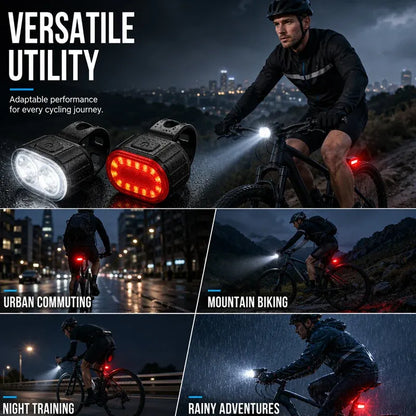 🎉 2026 Sale — Over 33,000 Sold! 💞 USB Rechargeable Bike Light Set