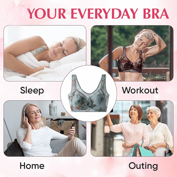 🔥Cooling Comfort Bra Made From Ice Silk And Lace👍