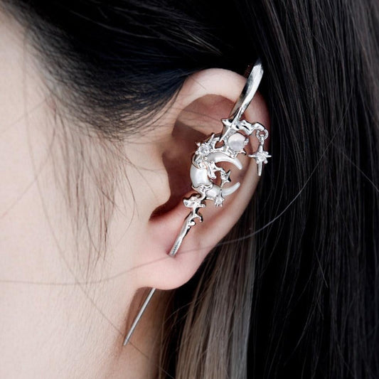 😍😍😍MYTH OF THE MOON Ear Hook Needle Piercing Earring 🔥🔥🔥Buy 2 Get 10% Off