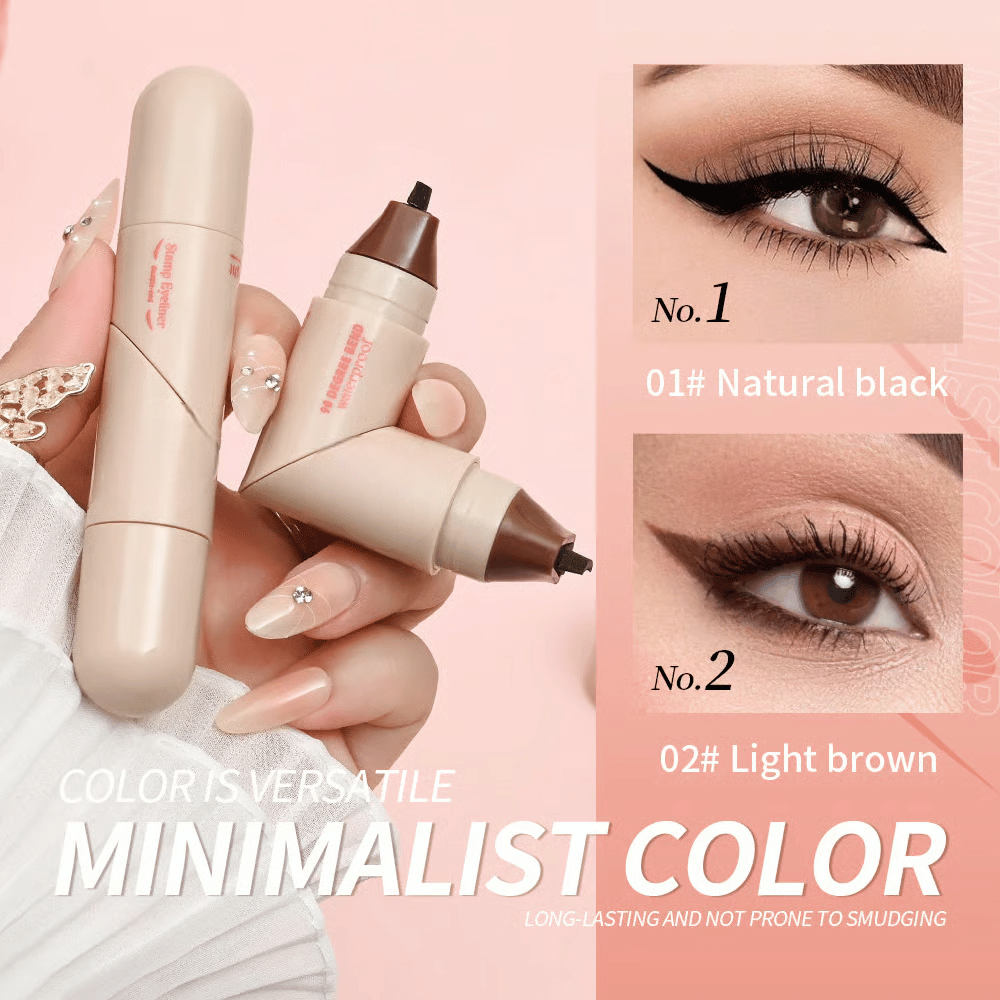 🔥🔥Rotating waterproof winged eyeliner stamp pen 🥳🥳Buy 2 Get 1 Free