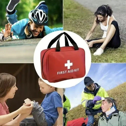 330 Piece Waterproof Emergency Supply Bag 🩹, Household Spare Storage Organizer for Home, Car, Travel & Outdoor Emergencies