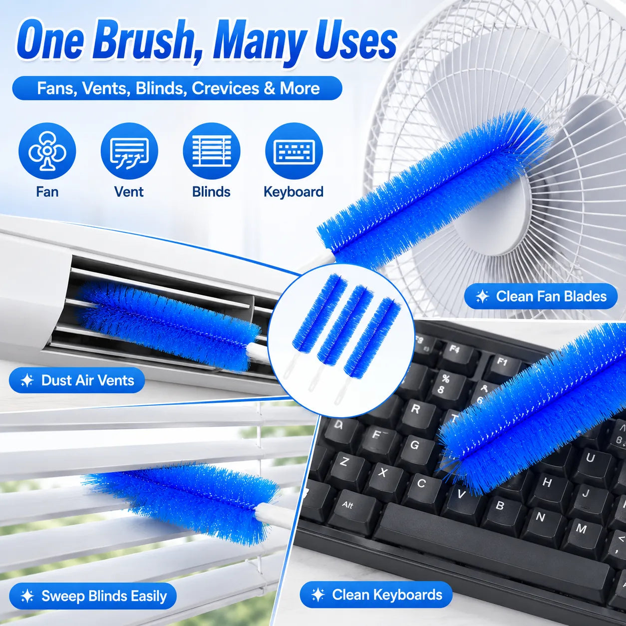 🔥⏰Buy 1 Get 1 Free（6 pack)⏳🔥3-pack set——Bendable Microfiber Head,Reusable Dust Remover