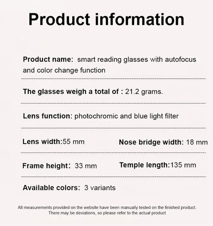 【Co-Created by Designers】Gypsophila Smart Zoom and Color-Changing Reading Glasses