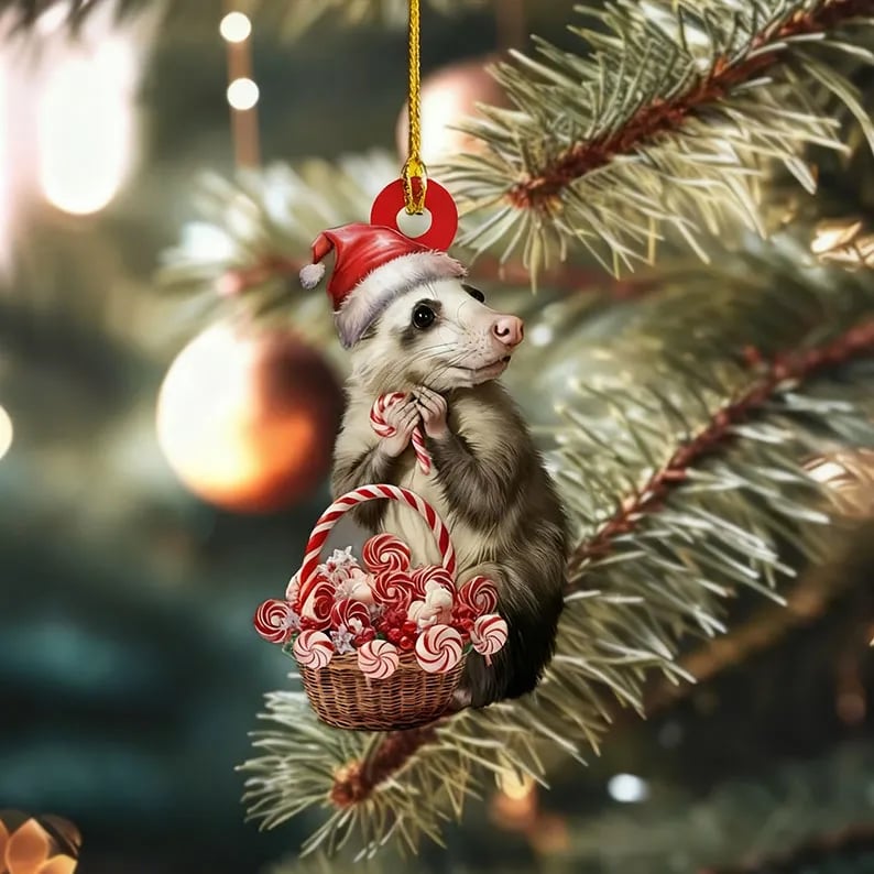 🔥Opossum Christmas Ornament